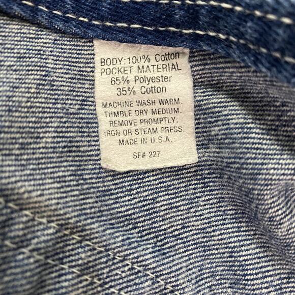 Key Imperial Overalls Mens Large Denim Workwear Made USA 90s Chorecore - Picture 8 of 12